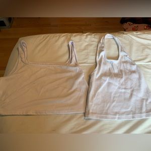 Two for one. White tanks.